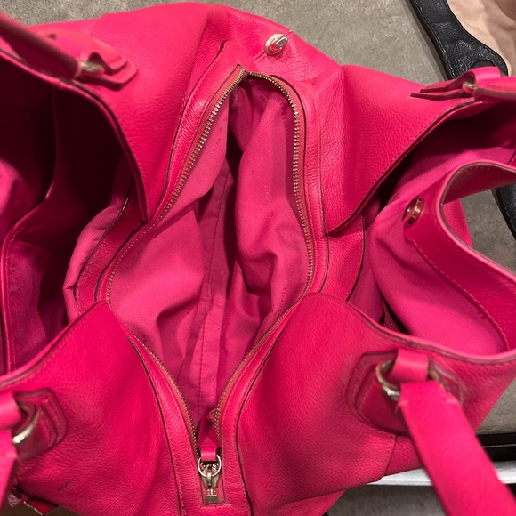 Coach Pebbled Leather Tote / Shoulder Bag | Raspberry Pink | Retail - Picture 4 of 11